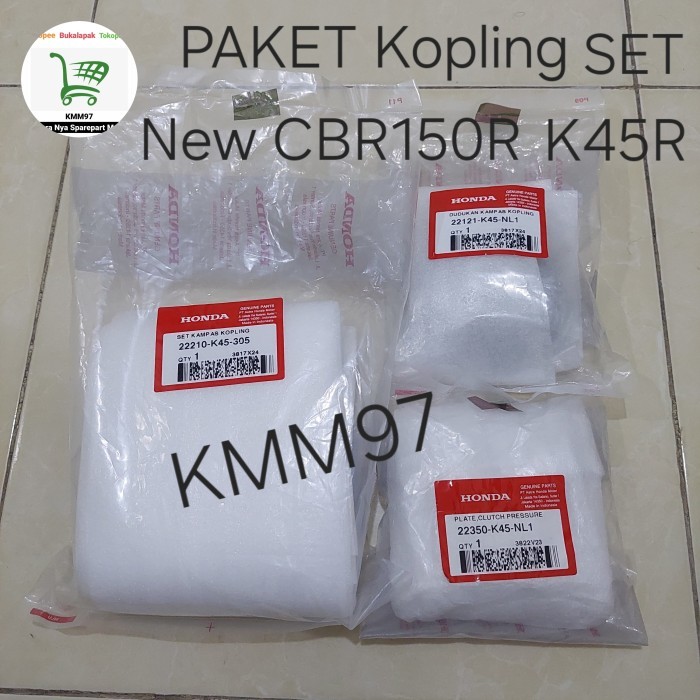 Paket Rumah Kopling Kaki 3 & Kampas Kopling Set New Cbr150R K45R 2021 22350K45Nl1 - 22121K45Nl1 -