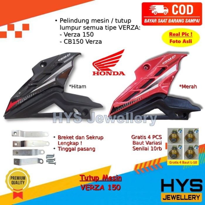 TUTUP MESIN HONDA VERZA 150 / CB150 VERZA - COVER ENGINE LUMPUR TRANSF