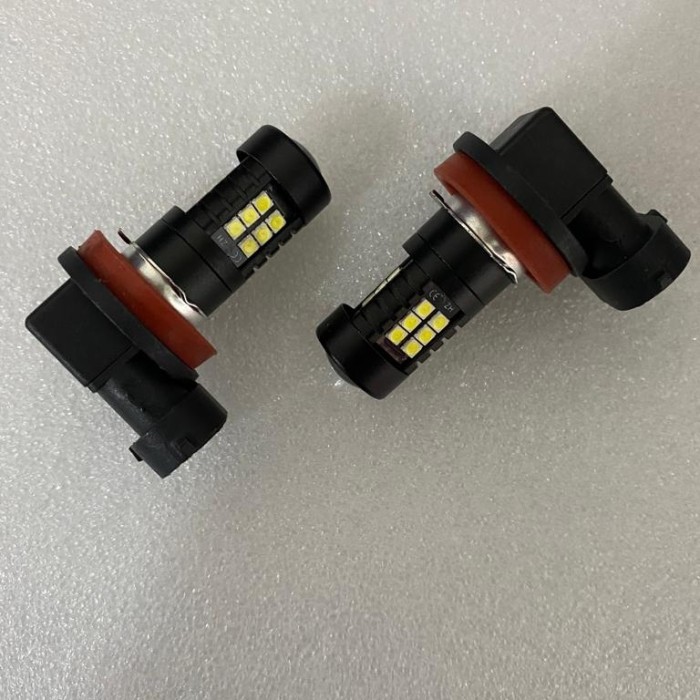 LAMPU LED MOBIL H11/H16/H8 KABUT FOGLAMP 21 LED NYALA PUTIH