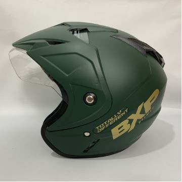 HELM BISON HALF FACE HIJAU ARMY DOFF (SINGLE VISOR)