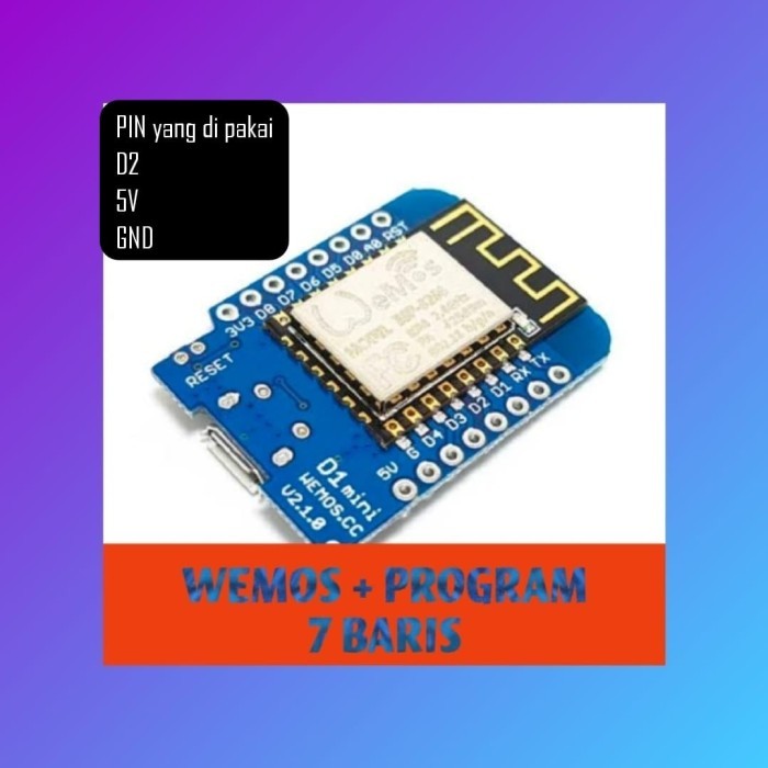 CHIP WEMOS+PROGRAM STROBO WS2812B 7 BARIS COMBINE