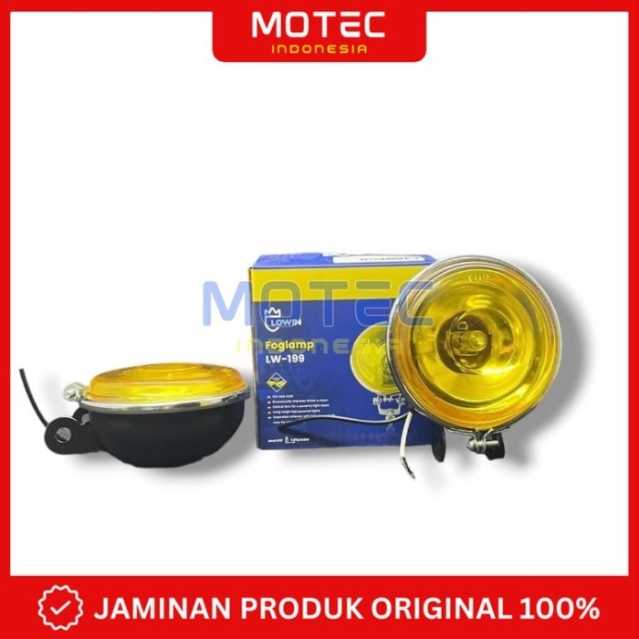 LAMPU KABUT LAMPU SOROT FOG LAMP KUNING BULAT UNIVERSAL MERK LOWIN