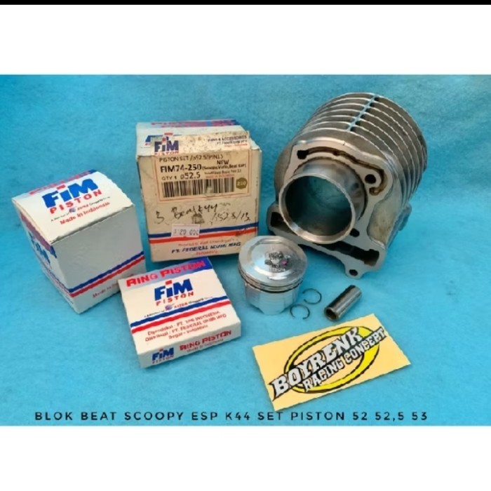 Paket Bore Up Blok Beat/Scoopy Esp K44 Liner/Boring Luar 58/61/62
