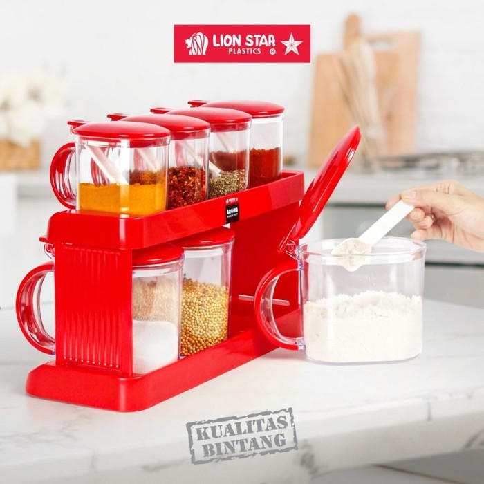 STOK TERBATAS LION STAR Tempat Bumbu Wadah Dapur Set Aroma
