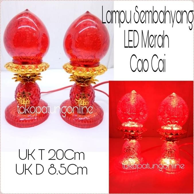 

Ready Lampu Sembahyang LED Cao Cao Merah T020