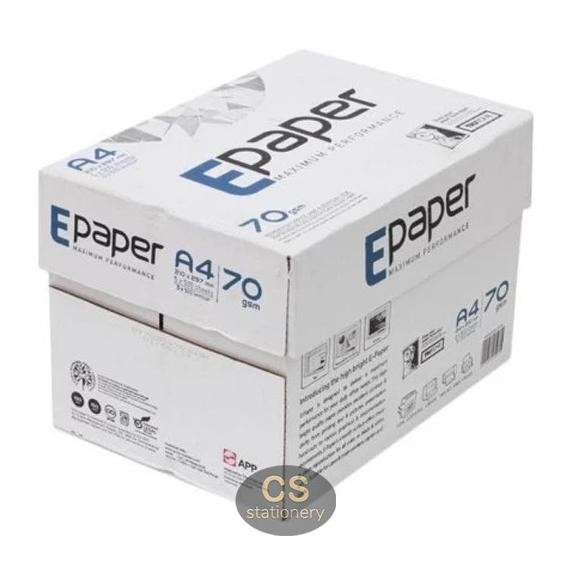 

TERMURAH - kertas hvs A4 70gr / 75gr Epaper 1 dus khusus gosend