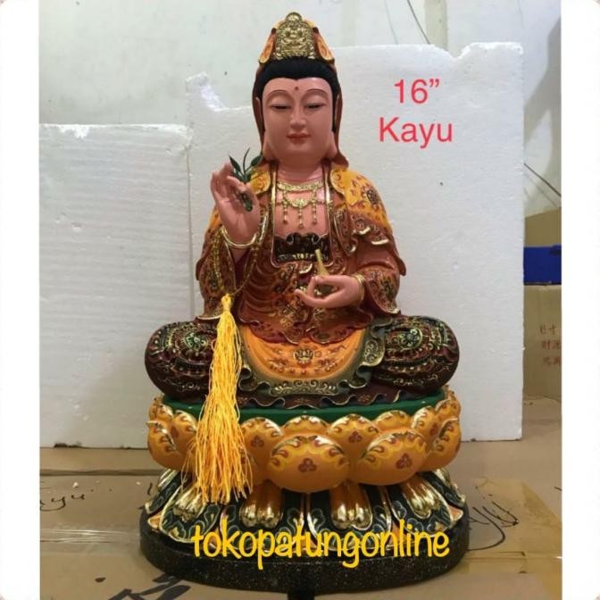 

Ready Patung Kwan Im Kayu 16In 21A