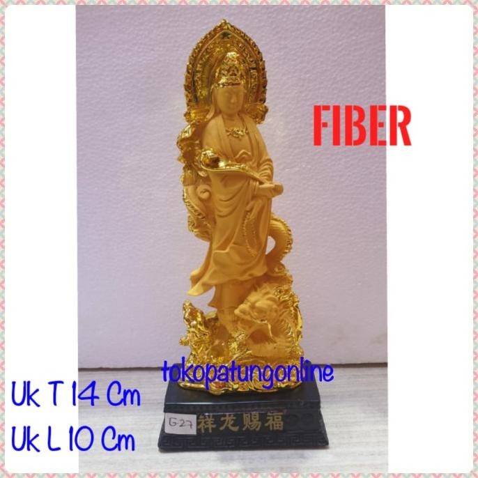 

Ready Patung Kwan Im Naga T14 Fiber Emas