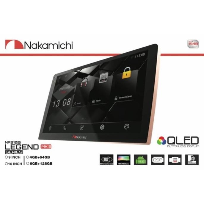 * Headunit Android Nakamichi New Legend Na 3102I 10 Inch Ram 6/128