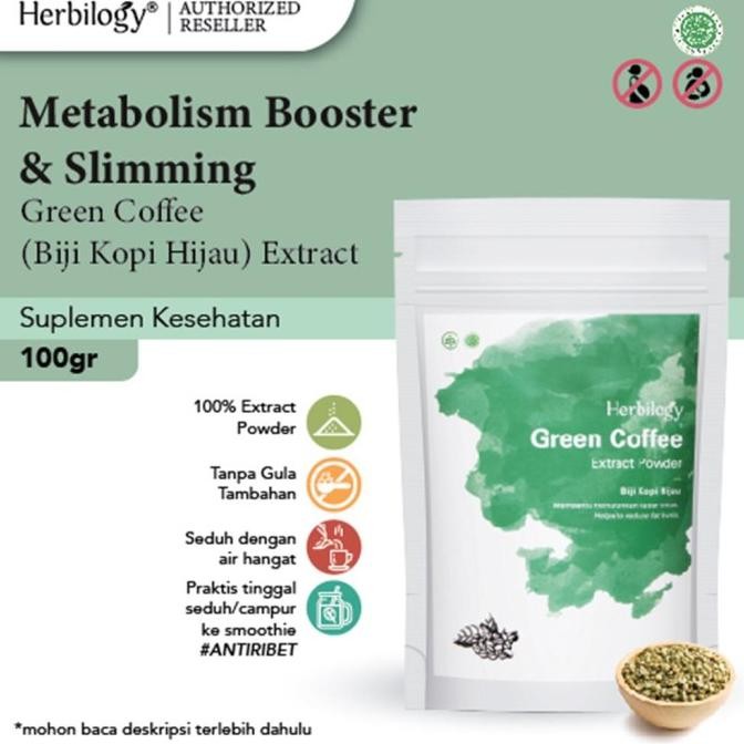 

Ready Herbilogy - Green Coffee Extract Powder ( Biji Kopi Hijau Bubuk ) 100g