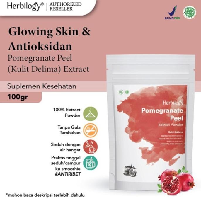 

Ready Herbilogy Pomegranate Peel Extract Powder ( Kulit Delima Bubuk ) 100g