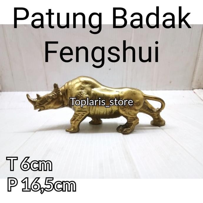 

Ready Patung Badak Kuningan Fengshui L16