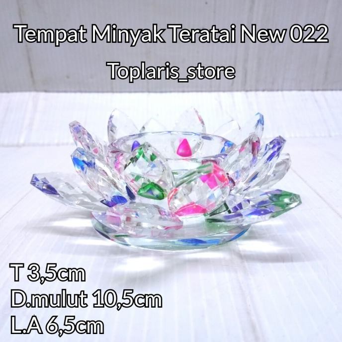 

Ready Tempat Lilin Kaca Kristal Teratai 7 Warna New 022