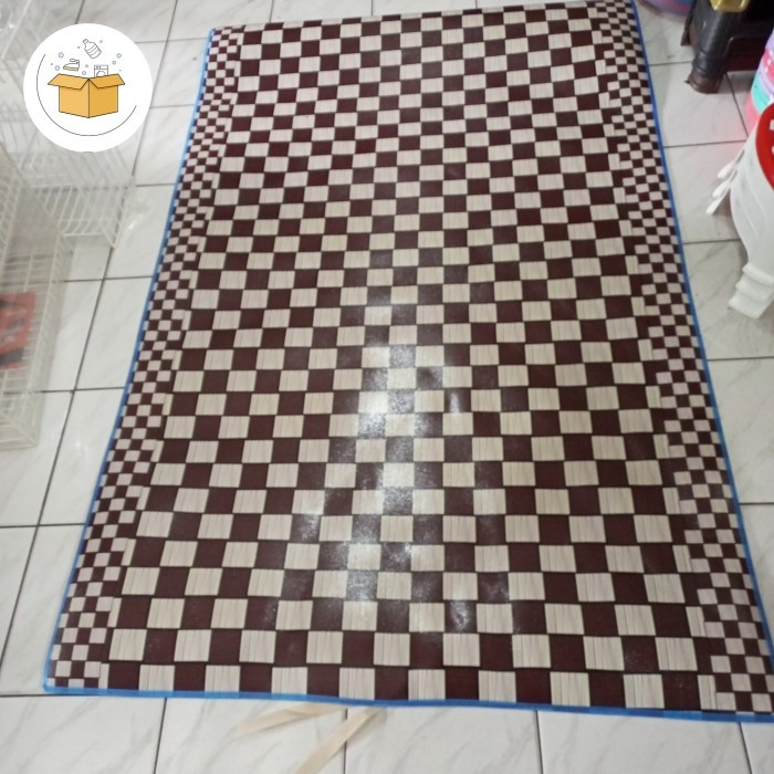 Laris Tikar Lantai Plastik Tebal 3mm 160x200/Karpet Matras Alas Spon Lantai