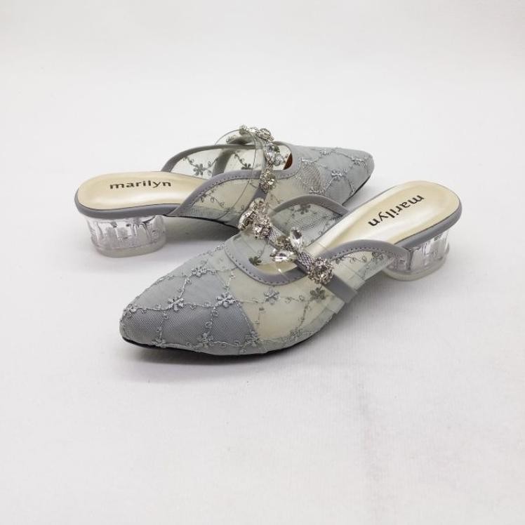Marilyn Kids - Sandal Pesta Anak Perempuan | Sandal Anak Kondangan | Hak Kaca Tinggi 3Cm Terbaru