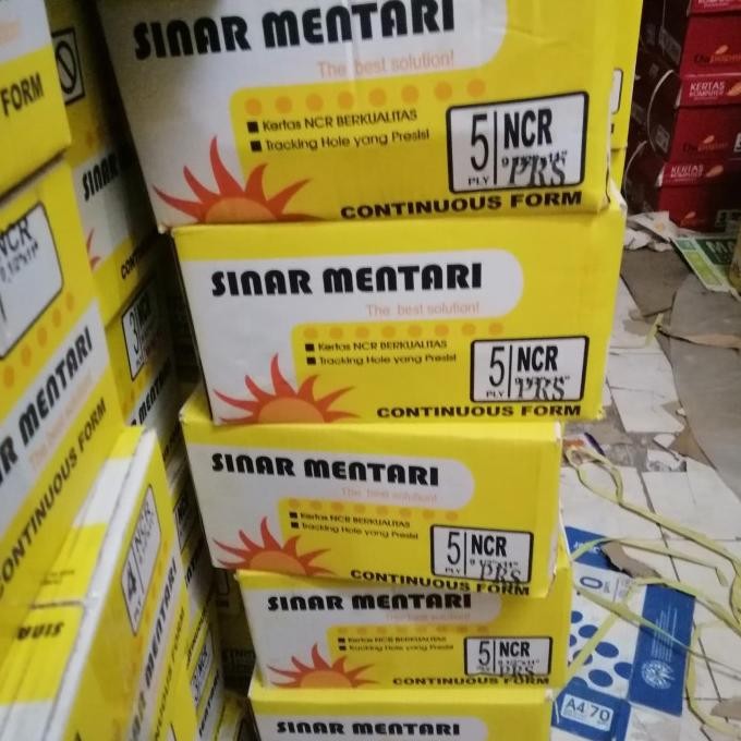 

TERMURAH - kertas ncr continuous form 9.5 x 11, 5 ply PRS sinar mentari