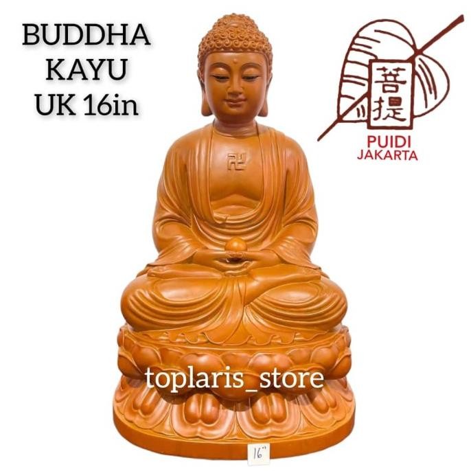 

Ready Patung Buddha Kayu Taiwan 16in 023