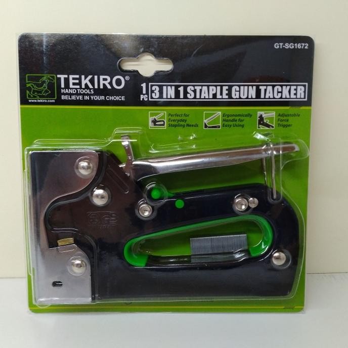 

STAPLES TEMBAK 3 IN 1 STAPLE GUN TACKER TEKIRO GT-SG 1672 ORIGINAL DAN TERPERCAYA