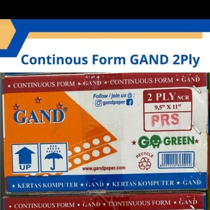 

NEW kertas continuous form 2 ply 9.5 x 11 warna promo murah