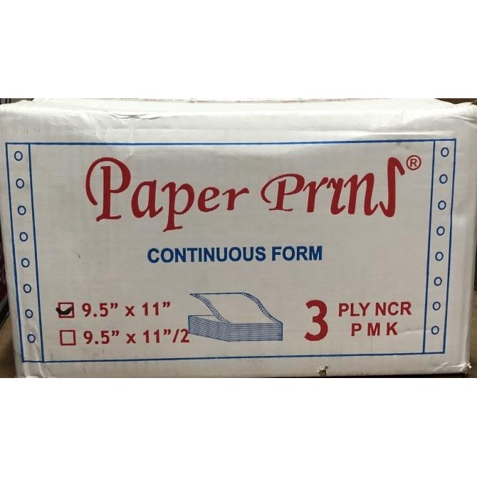 

NEW Continuous Form / Kertas Komputer Paper Prins 91/2x11 3ply (K3)