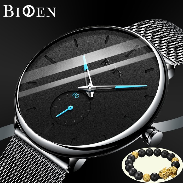TERMURAH jam tangan Biden pria wanita fashion sport waterproof bisnis tonton - Hitam B3L5