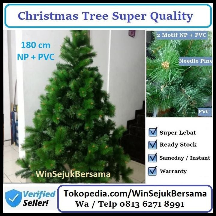 Pohon Natal 2.4 Meter Gosend