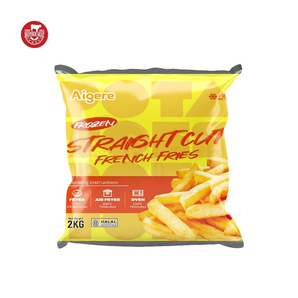 

AIGERE Straight Cut French Fries 2Kg, Kentang Goreng - Brothermeatshop