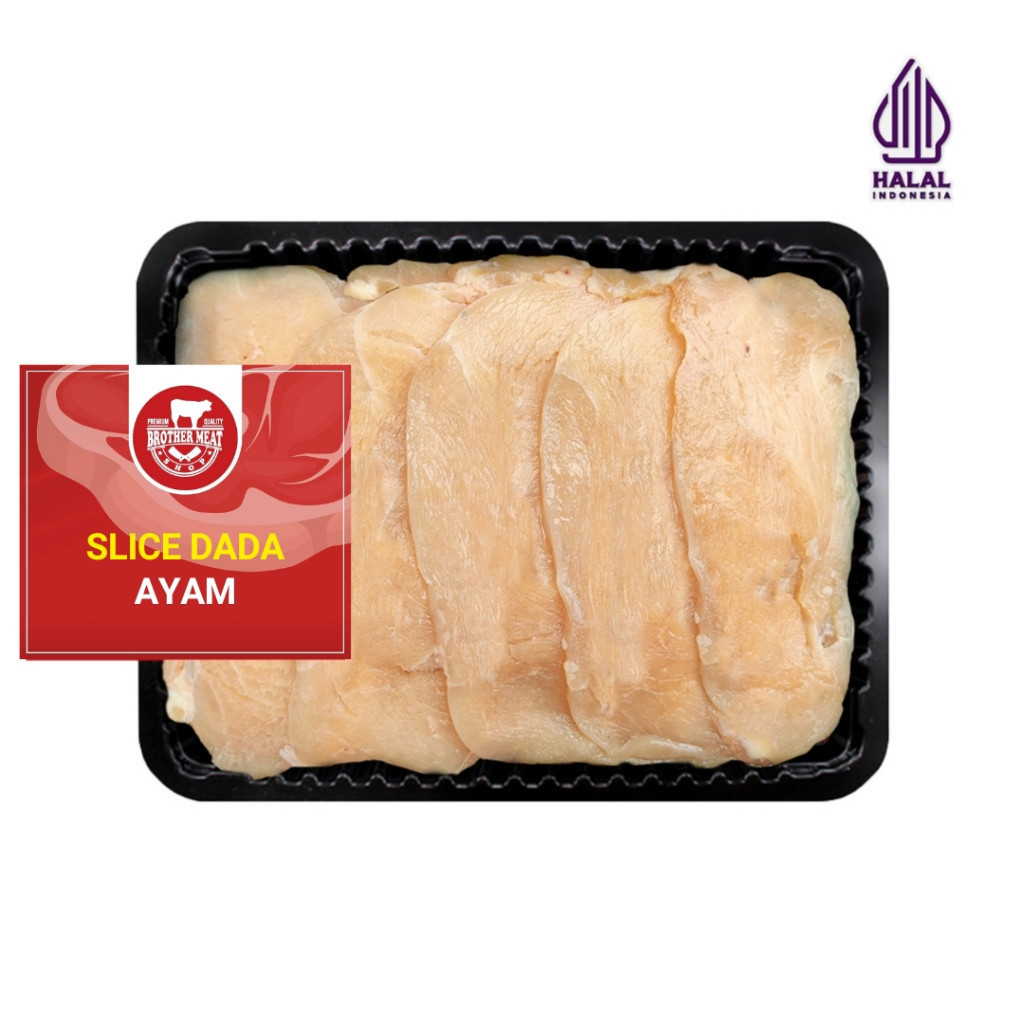 

Slice Dada Ayam 500gr, Sliced Chicken Breast - Brothermeatshop