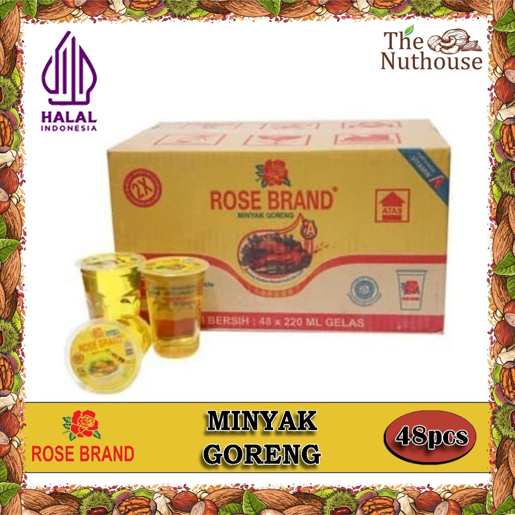 

ROSE BRAND Minyak Goreng Gelas dus / Cooking Oil Cup ctn - 220mL x 48 pcs [HALAL] _aswwo750