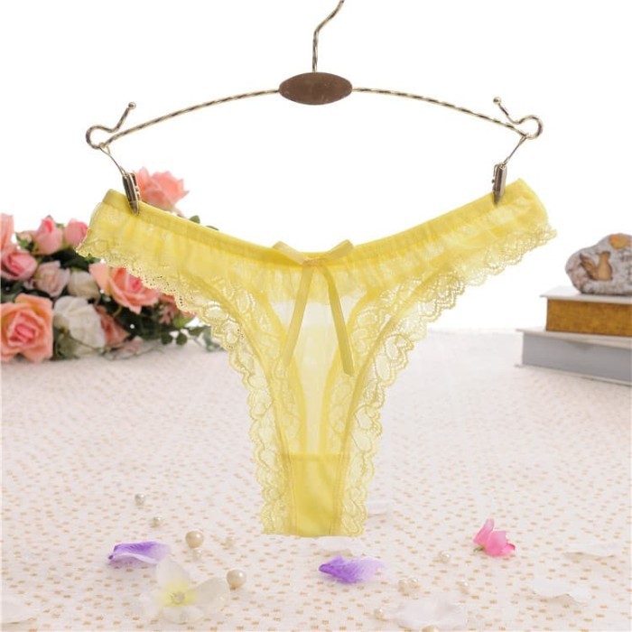 G STRING  LINGERIE CELANA DALAM BAHAN TRANSPARAN C157 - PUTIH