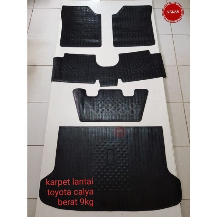 Karpet Lantai Karpet Mobil Toyota Calya 2019/2021 Logo Putih Premium Full Set