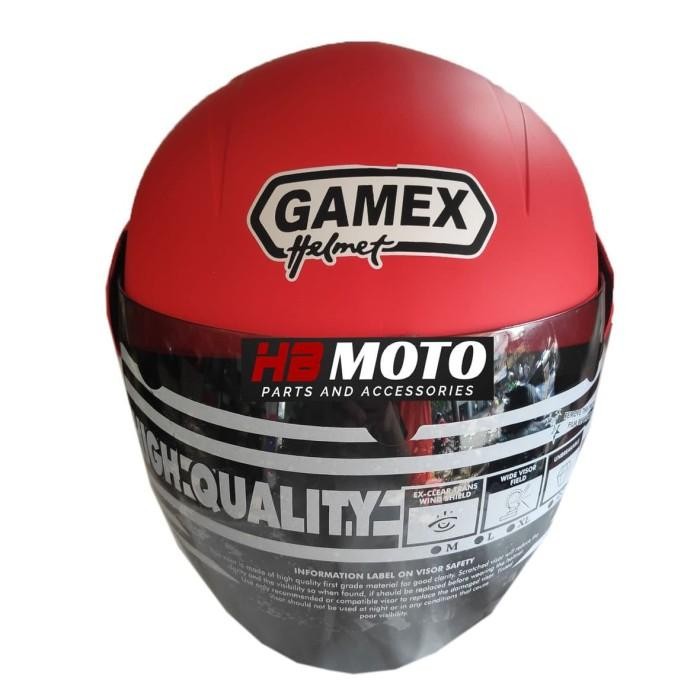 Helm Gamex Red Light Doft Gmx2Rldoft / Helm Sni / Helm Half Face