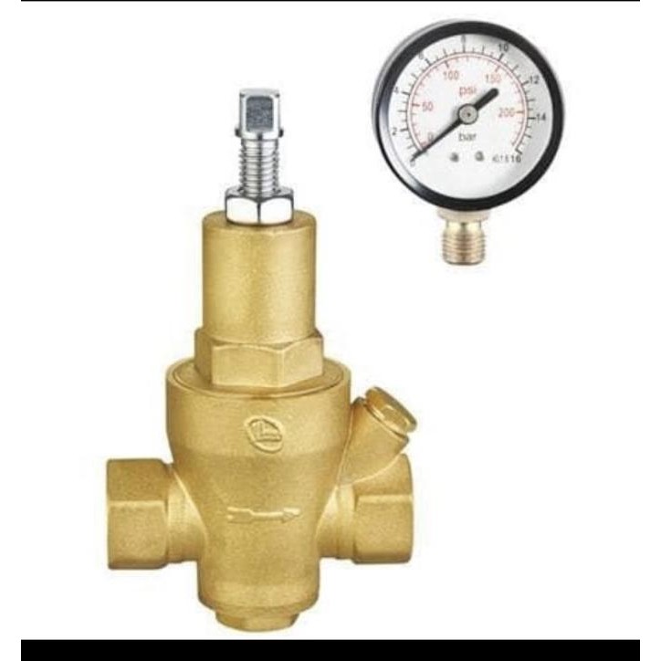 PRV Pressure Reducing Valve kuningan drat 3/4" inch / PRV Bronze