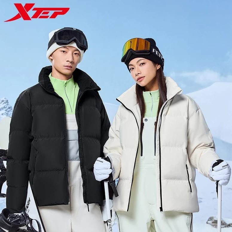 Xtep Down Jacket For Men And Women 2024 Winter Warm Soft Coat Trendy Retro Comfortable Tops 87642719