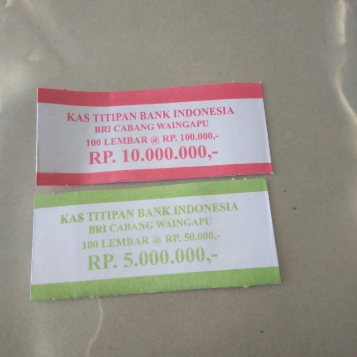 PROMO SPECIAL CETAK SABUK UANG Ban Uang UNTUK 2PENGIKAT UANG