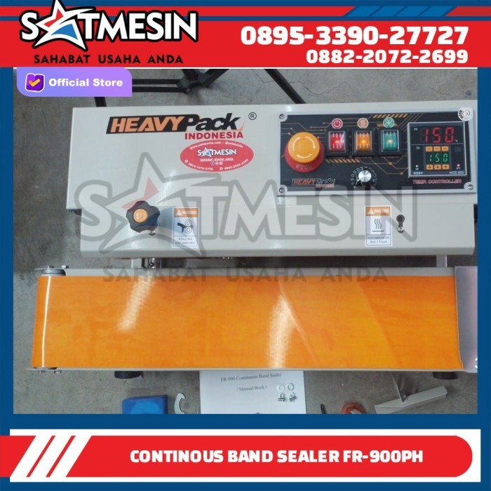 EKSLUSIF Continuous Band Sealer Mesin Segel Plastik FR-900PH FR900PH
