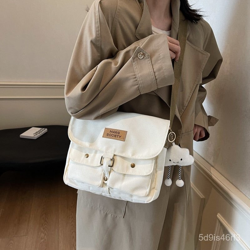 Tas Selempang Gaya Jepang untuk Wanita Tas Messenger Akademi Sastra