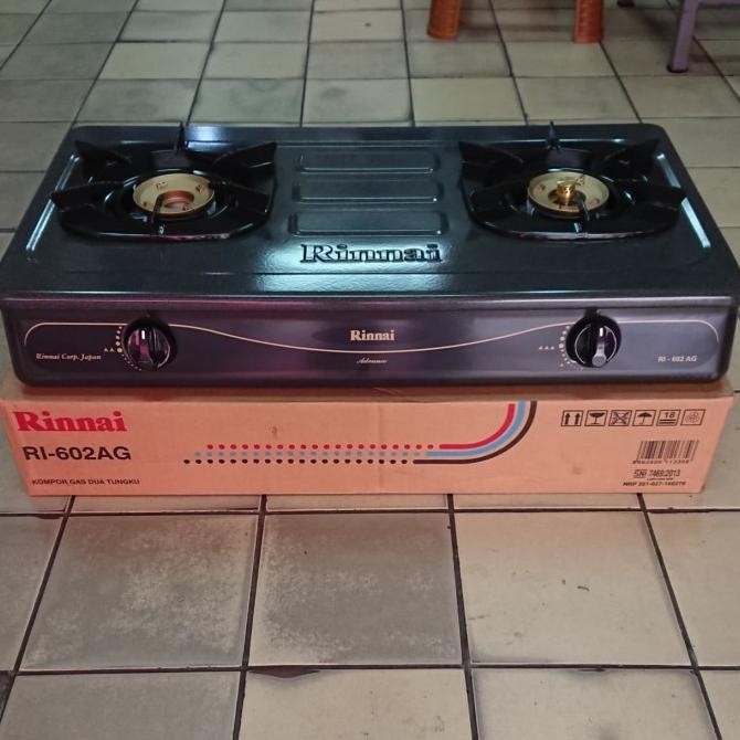 Kompor Gas Rinnai RI 602AG 602 AG Kompor 2 Tungku