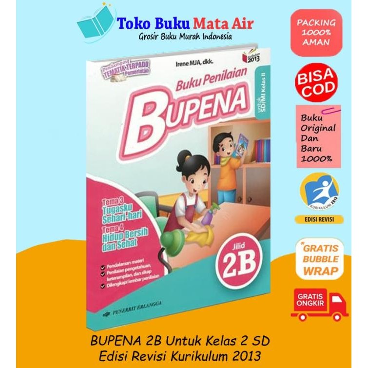 

EKSLUSIF PAKET SATUAN BUPENA KELAS 2 SD BUPENA 2A,2B,2C & 2D K13N - ERLANGGA