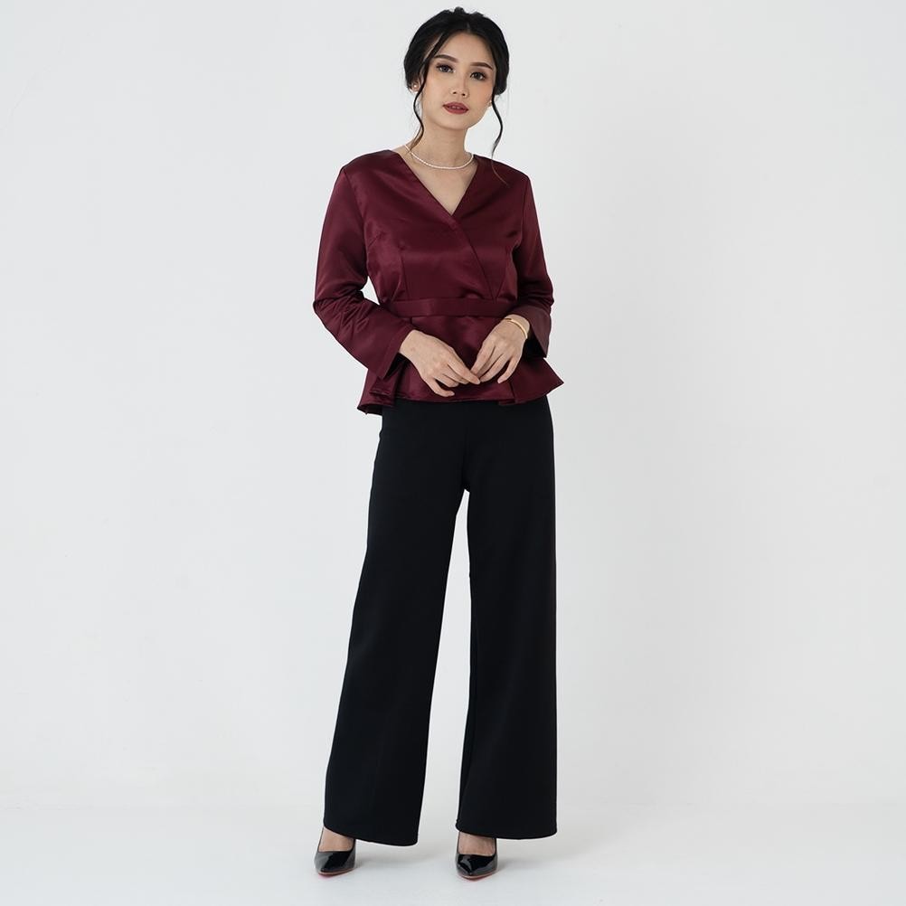 BVF DUCHESS TOP - Atasan imlek wanita / Baju imlek Merah Maroon / CNY Top / Baju sincia / Casual Top