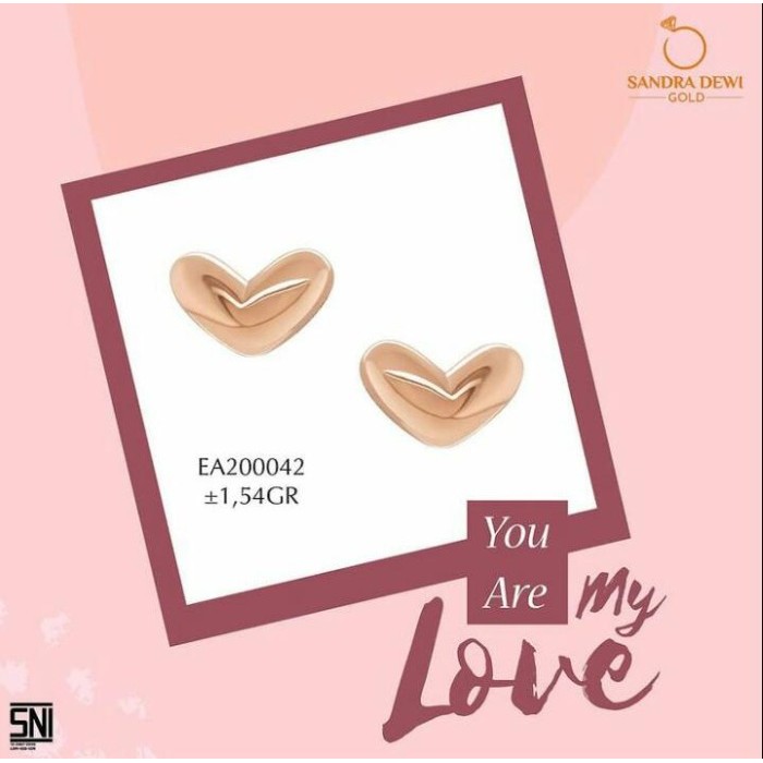 Ready Anting Sandra Dewi Gold Golden Love Series EA 200042