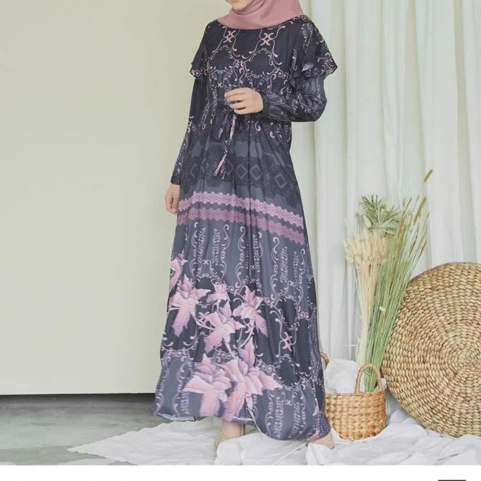 Spesial Gamis/Dress Charlote Black Sz Xl By My Lady