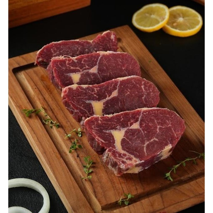 

Terbaru Daging Sapi Beef Steak Aust Ribeye / Cuberoll Grade A 600Gr - 3 Pcs