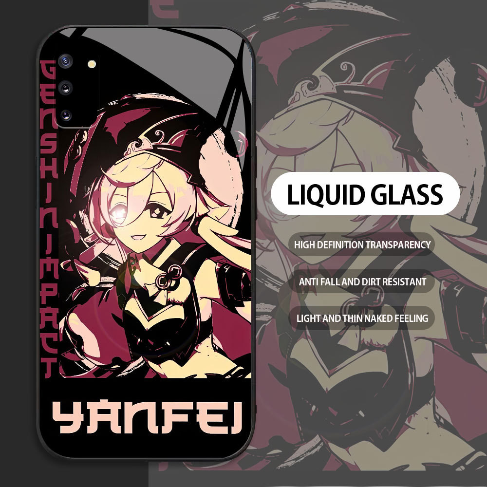 For Samsung Galaxy NOTE 9 10 Plus Pro Casing Skin Handphone  Genshin Impact yanfei Glass kesing Phon