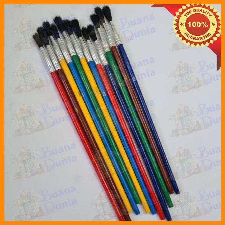 

(BUAN) KUAS GAMBAR WARNA WARNI 8 INCH | KUAS LUKIS WARNAWARNI | KUAS CAT AIR
