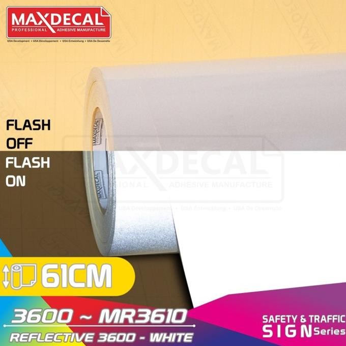 

Sale [60Cm] Maxdecal Reflective White 3610 Scotchlite Mata Kucing Putih