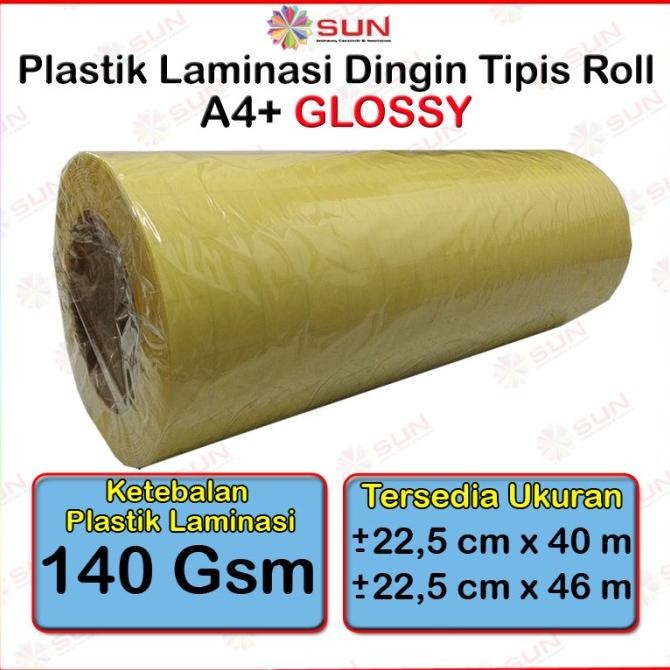 

Sale Plastik Laminasi Dingin Tipis Roll A4+ 140 Micron Uk 22,5Cm