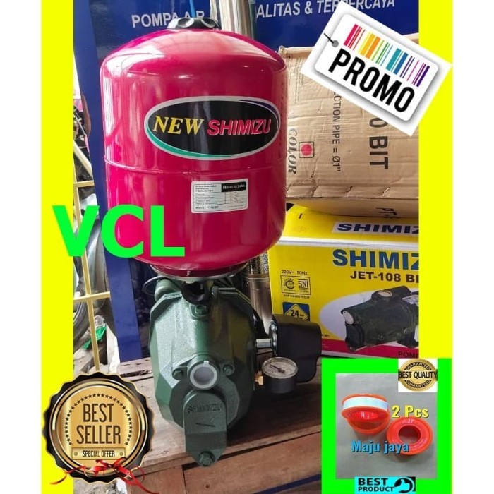 ASLI POMPA AIR DORONG OTOMATIS SHIMIZU SEMI JET 100 TABUNG NATIONAL BOOSTER