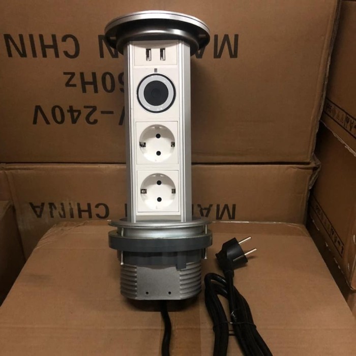 Jual Stop Kontak Meja Arde + Usb + Wireless Charging + Bluetooth Speaker