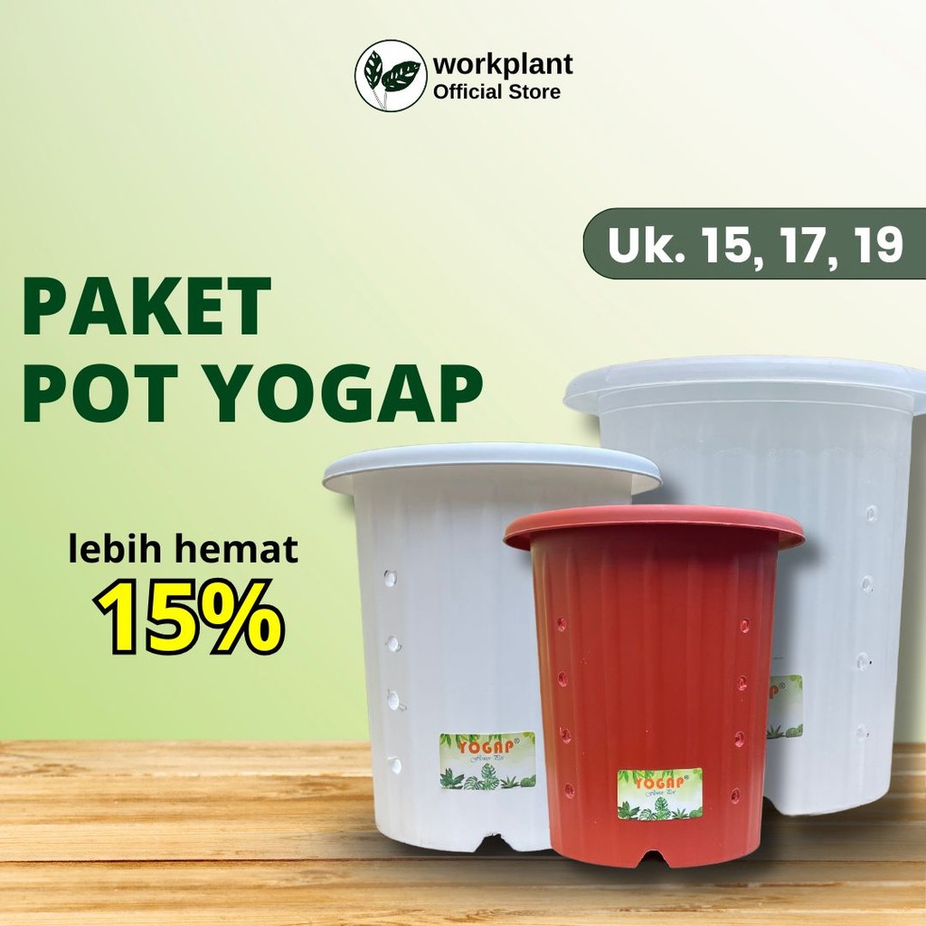 Workplant - Paket Pot Yogap (Extra Drainase) Ukuran Besar